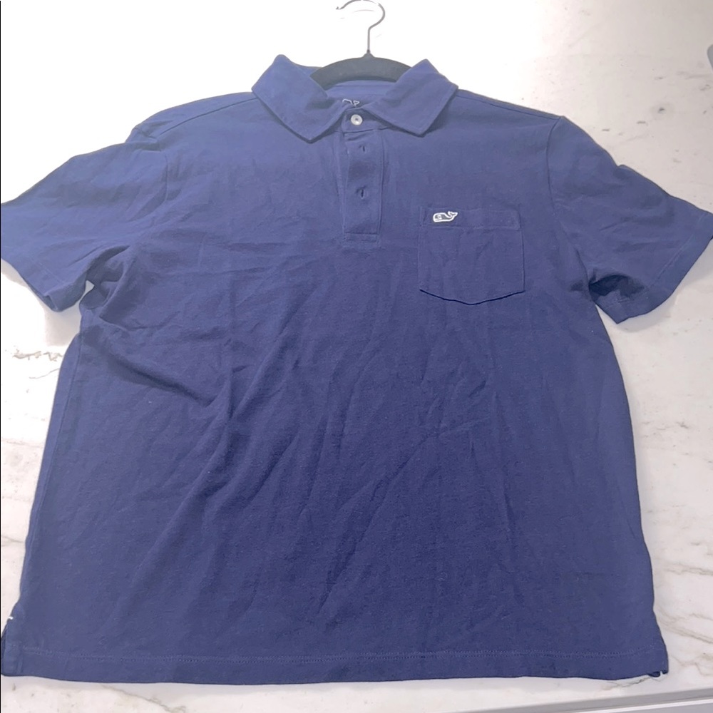 Vineyard Vines Boys Navy Blue Short Sleeve Polo